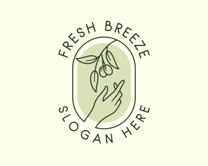 Olive Branch Gardening Hand logo design