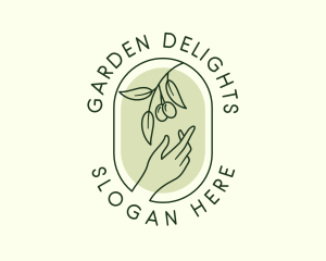 Olive Branch Gardening Hand logo design