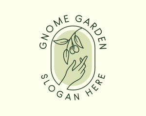 Olive Branch Gardening Hand logo design