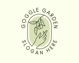 Olive Branch Gardening Hand logo design