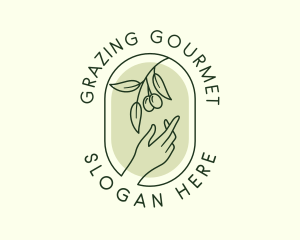 Olive Branch Gardening Hand logo design