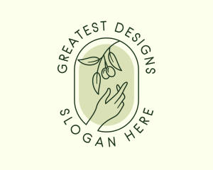 Olive Branch Gardening Hand logo design