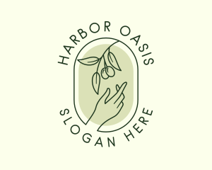 Olive Branch Gardening Hand logo design