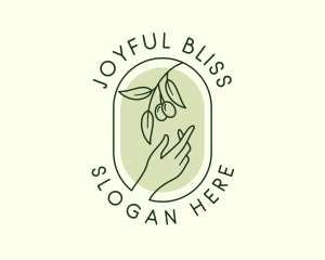 Olive Branch Gardening Hand logo design