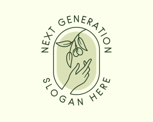 Olive Branch Gardening Hand logo design