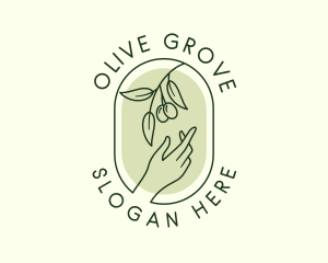 Olive Branch Gardening Hand logo design