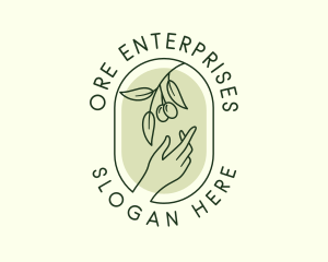 Olive Branch Gardening Hand logo design