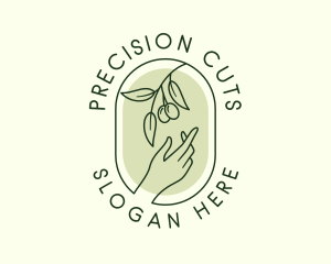 Olive Branch Gardening Hand logo design