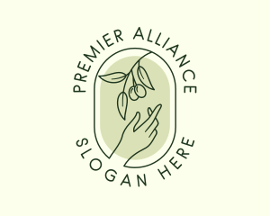 Olive Branch Gardening Hand logo design