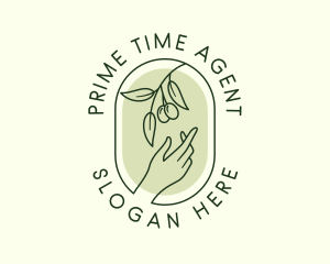 Olive Branch Gardening Hand logo design