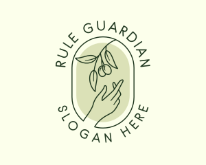 Olive Branch Gardening Hand logo design