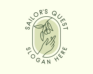 Olive Branch Gardening Hand logo design