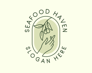 Olive Branch Gardening Hand logo design