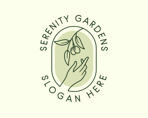 Olive Branch Gardening Hand logo design