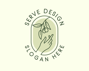 Olive Branch Gardening Hand logo design