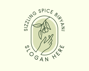 Olive Branch Gardening Hand logo design