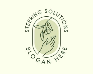 Olive Branch Gardening Hand logo design