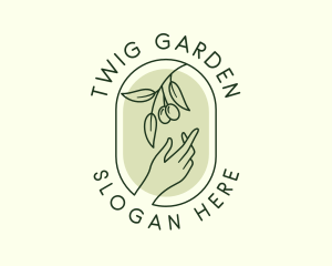 Olive Branch Gardening Hand logo design