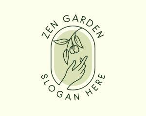 Olive Branch Gardening Hand logo design