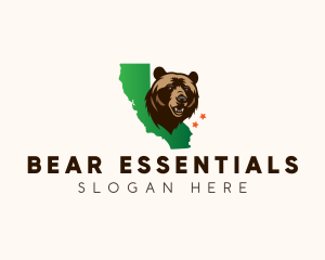 California Grizzly Bear logo design