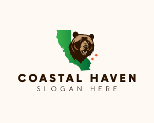 California Grizzly Bear logo design