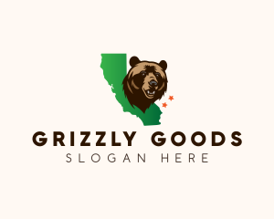 California Grizzly Bear logo design