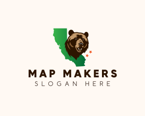 California Grizzly Bear logo design