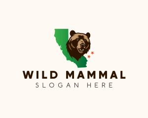 California Grizzly Bear logo design