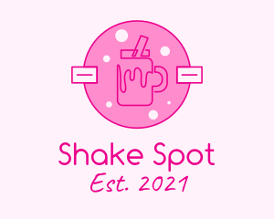 Pink Milkshake Badge logo