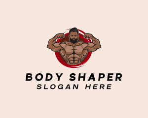 Muscle Fitness Gym Trainer logo design