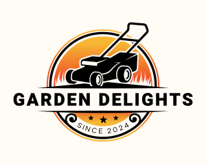 Garden Landscaping Mower logo design