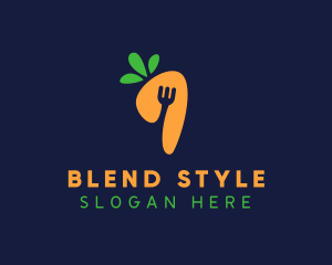 Fork Carrot Restaurant logo design