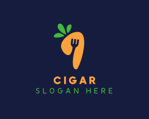 Fork Carrot Restaurant logo design