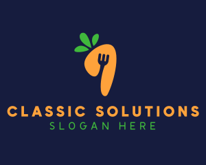 Fork Carrot Restaurant logo design