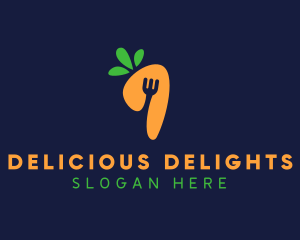 Fork Carrot Restaurant logo design