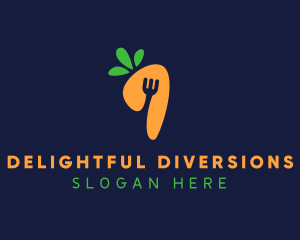 Fork Carrot Restaurant logo design