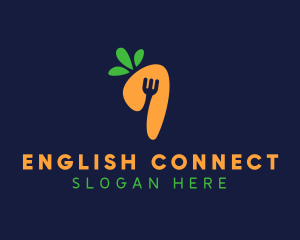 Fork Carrot Restaurant logo design