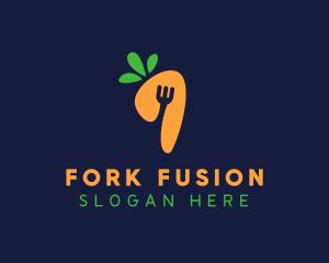 Fork Carrot Restaurant logo design