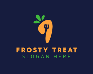 Fork Carrot Restaurant logo design