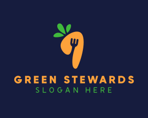 Fork Carrot Restaurant logo design