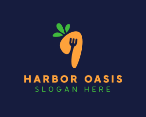 Fork Carrot Restaurant logo design