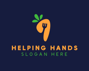 Fork Carrot Restaurant logo design