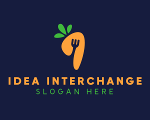 Fork Carrot Restaurant logo design