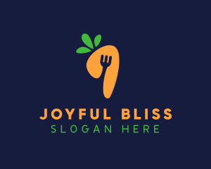 Fork Carrot Restaurant logo design