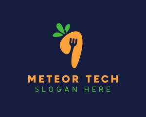 Fork Carrot Restaurant logo design