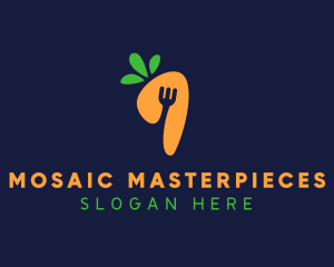 Fork Carrot Restaurant logo design