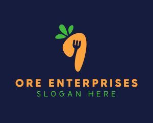 Fork Carrot Restaurant logo design