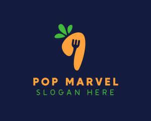 Fork Carrot Restaurant logo design