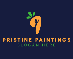 Fork Carrot Restaurant logo design