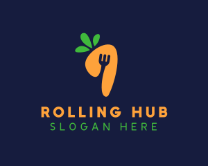 Fork Carrot Restaurant logo design